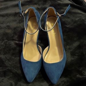 Dream Paris Ankle  Strap Pointed Toe Stiletto Pump